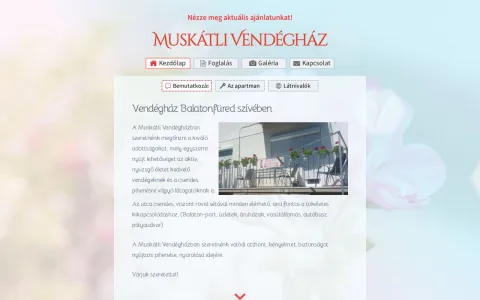 Muskátli Vendégház – Balatonfüred